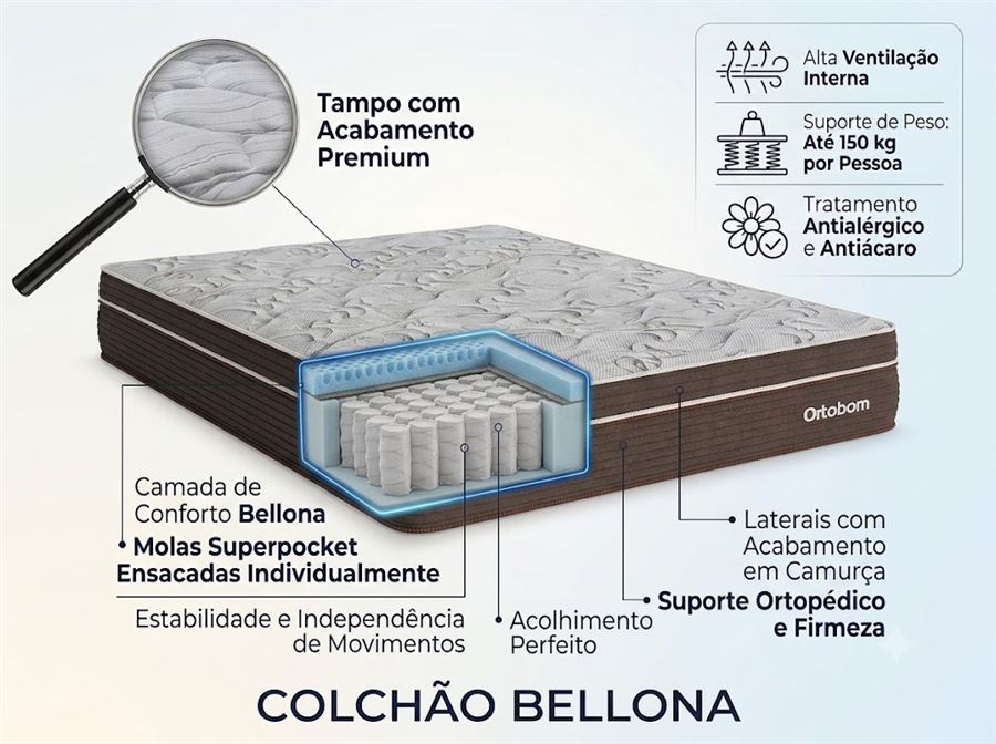 Colchão Bellona Ortobom Goiânia