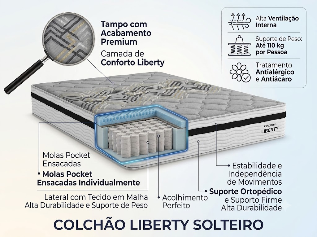 Colchão Liberty Ortobom Goiânia