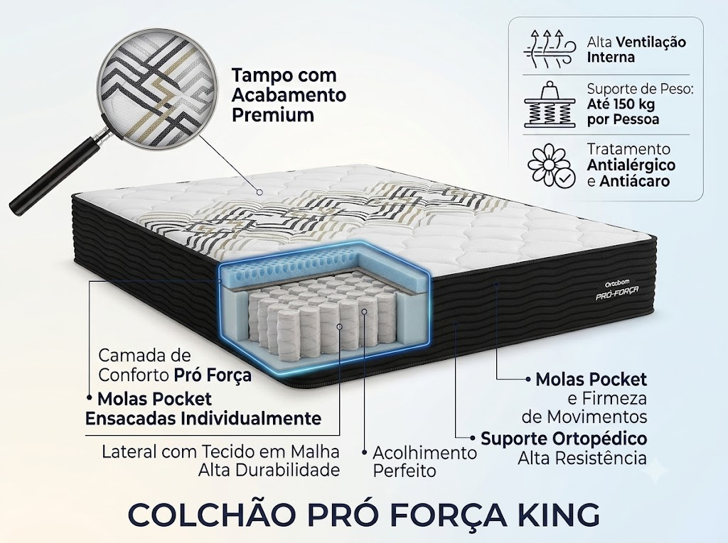 Colchão Pró-Força Ortobom Goiânia